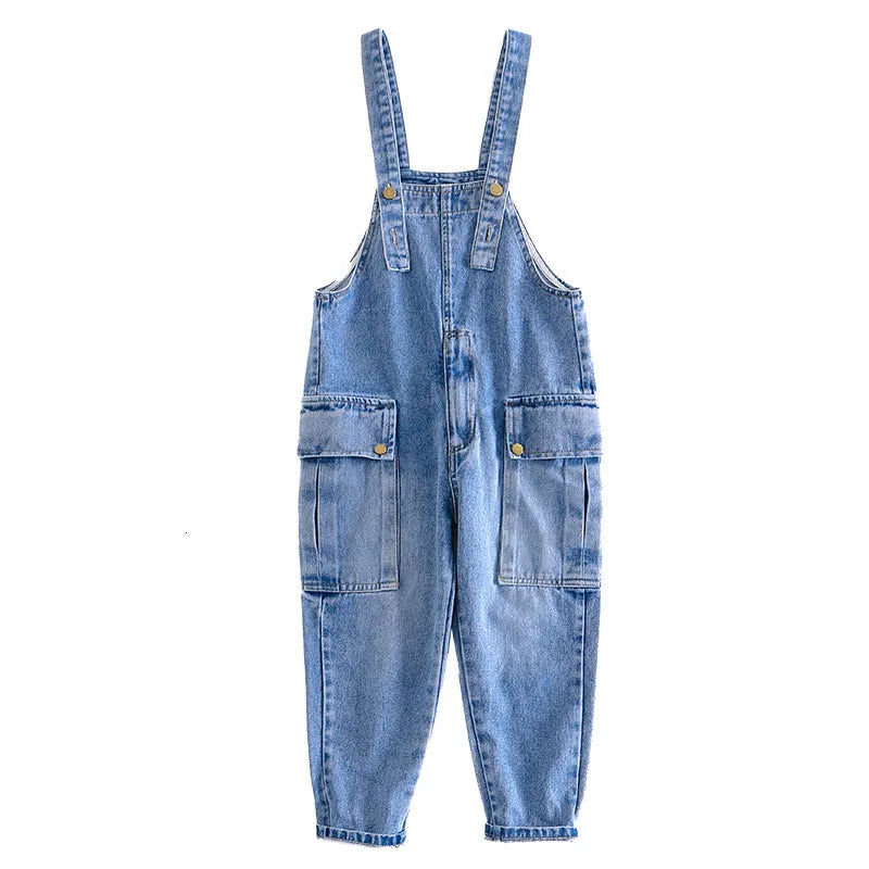 Overalls Jean Overalls Boys Jeans Teens Overalls Rompers 6 7 8 9 10 11 12 13 14 Years School Denim Jumpsuit Pants Overalls for Big Boys 230419