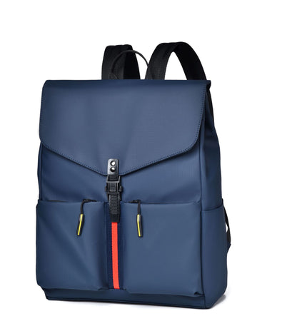 Trendy Fashion Backpack Men's and Women's Same Release Buckle Computer Backpack Casual Student Schoolbag