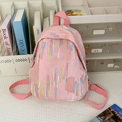 Japanese Ins Style All-Match Travel Backpack Small Female College Student Lightweight Mummy Bag Mini Backpack Small Bookbag