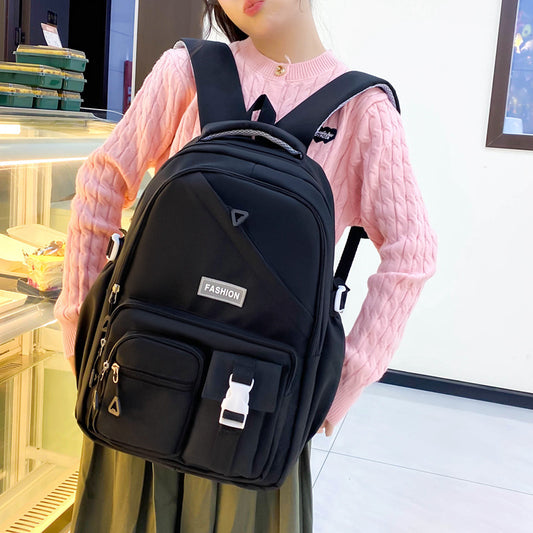 Business Large Capacity Backpack Early High School Student Schoolbag Fashion Simple Computer Bag Leisure Travel Backpack Bag