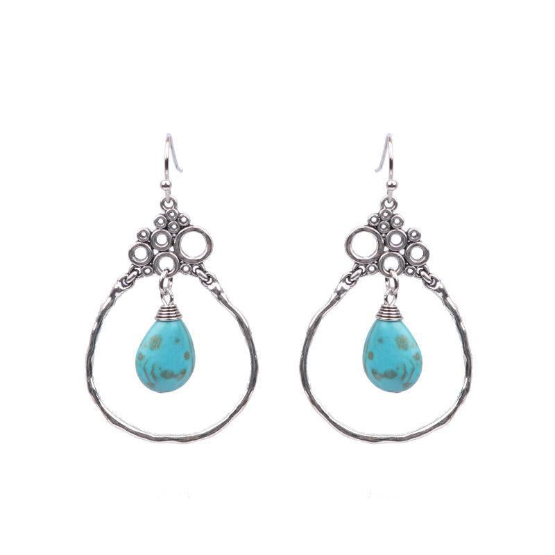 Vintage minimalist turquoise earrings