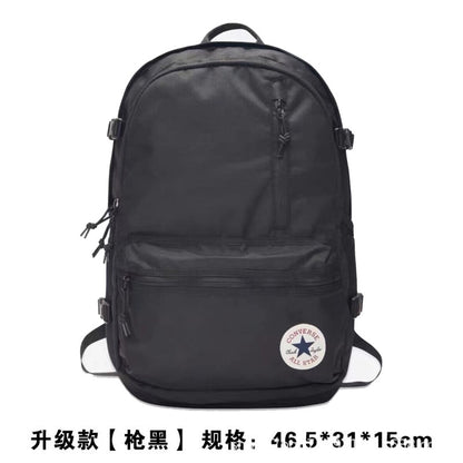 (High Version) Converse Waterproof Canvas Backpack Men's and Women's Casual All-Matching Student Travel Backpack Schoolbag Fashion