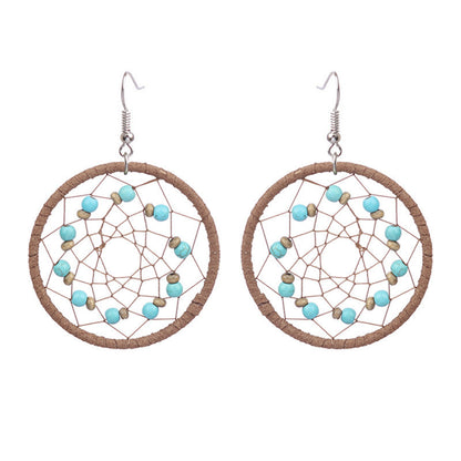 Round hollow shell love earrings