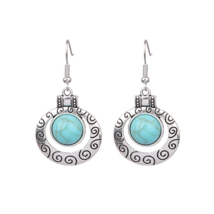 Vintage minimalist turquoise earrings