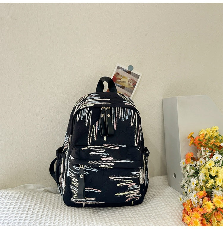 Cute Girl Girls Backpack Ins Cute Good-looking Small Bookbag Mini Small Bag Female College Student Spring Outing Backpack