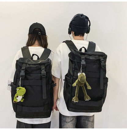 Trendy Brand Backpack Couple Large-Capacity Backpack Simple Leisure Travel Bag Waterproof Sports Outdoor Travel Mountaineering Bag