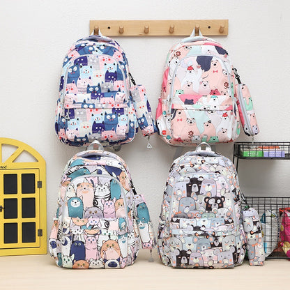 Trendy Fashion Backpack New Casual Large Capacity School Bag Cross-Border Wholesale Foreign Trade Bag Travel Travel