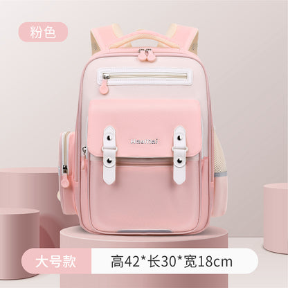 New Schoolbag Primary School Children's Waist Support Large Capacity Backpack Grade 1-3-6 Boys and Girls Shoulder Pad Reduction