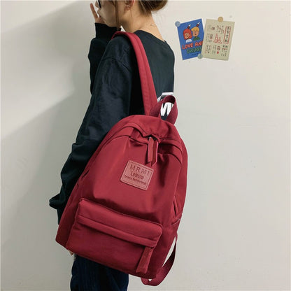 Cross-Border Backpack for Women Ins Korean Style Early High School Student Schoolbag Women's Large Capacity Fashion Trendy Travel Backpack Wholesale