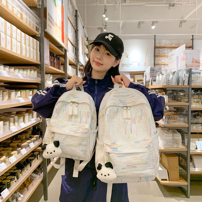 Cute Girl Girls Backpack Ins Cute Good-looking Small Bookbag Mini Small Bag Female College Student Spring Outing Backpack