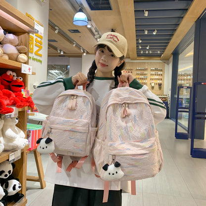 Cute Girl Girls Backpack Ins Cute Good-looking Small Bookbag Mini Small Bag Female College Student Spring Outing Backpack