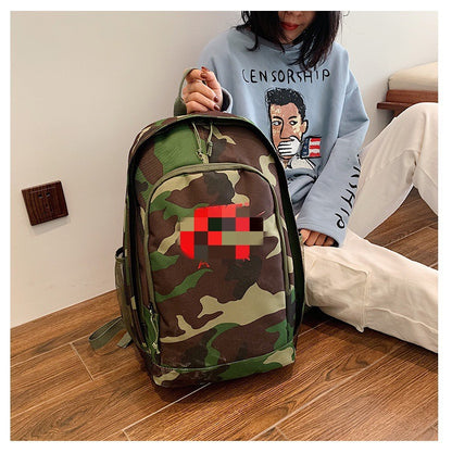 New NK Fashion Brand Schoolbag Female Student Korean Style Junior High School Sports Backpack Casual Fashion the Campus of Middle School Backpack Men