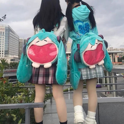 Children's Schoolbag Plush Hatsune Future Backpack Cute Wild Body Soft Smile Storage Cartoon Backpack