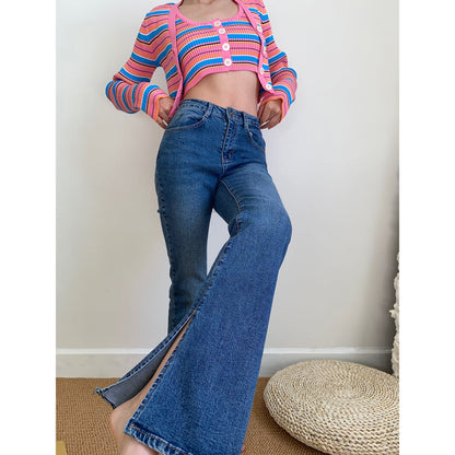 funninessgames - Killa Split Flare Jeans ~ HANDMADE