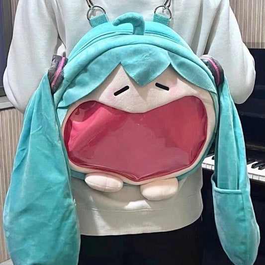Children's Schoolbag Plush Hatsune Future Backpack Cute Wild Body Soft Smile Storage Cartoon Backpack