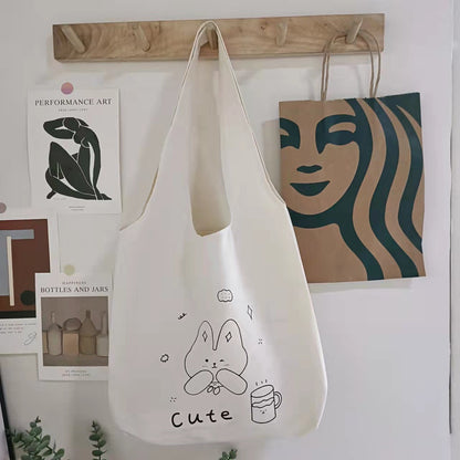 New Canvas Bag Women's Shoulder Japanese Cartoons Animation All-Match Harajuku Ulzzang College Students Bag Cloth Bag