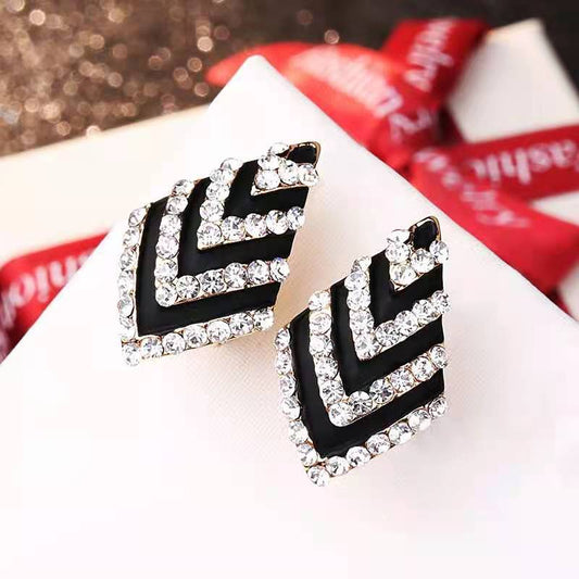 S925 silver needle fashion diamond drop diamond earrings