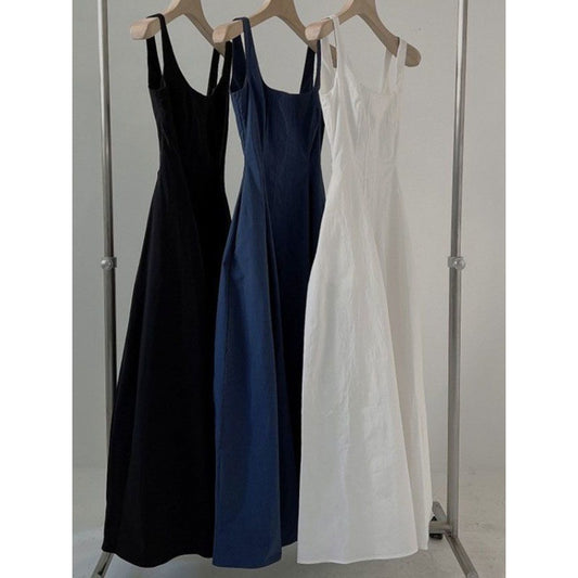 Minimalist Style Basic Style Vest Strap Dress Hepburn Style Little Black Dress Women's Summer 2024 New