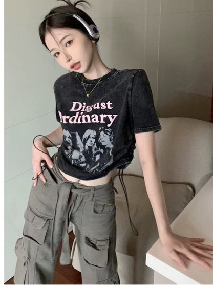 funninessgames trousers summer popular light-colored women's new temperament trend wide-leg pants Japanese fashion zipper jeans