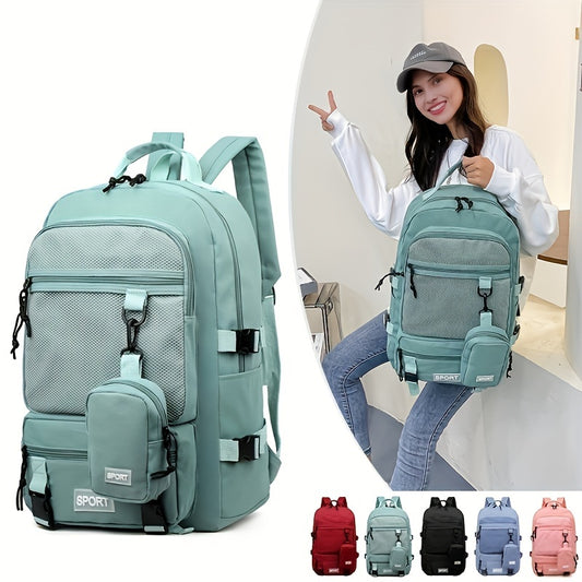 Large Capacity Travel Storage Backpack - Spacious, Ultra-Lightweight, Portable, and Durable with Dedicated Laptop Compartment - Perfect for Day Trips, Short Getaways, and Casual Everyday Use as a Stylish Preppy Rucksack