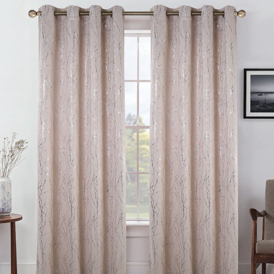 1pc, Blackout Curtain Grommet Top Curtain For Living Room Office Home Decor, 12 Colors Available, 52*84in