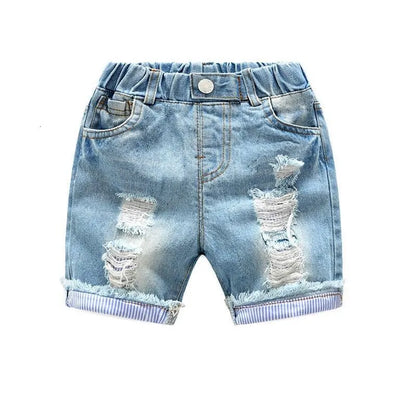 Shorts Summer Baby Boys Denim Shorts Fashion Hole Children Jeans Kids Clothes Boy Casual Cowboy Shorts Children 2 3 4 5 6 Years 230504