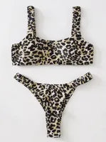 Sexy high waist bikini designer swimwear fashion multicolor leopard print swimsuit for women bikinis