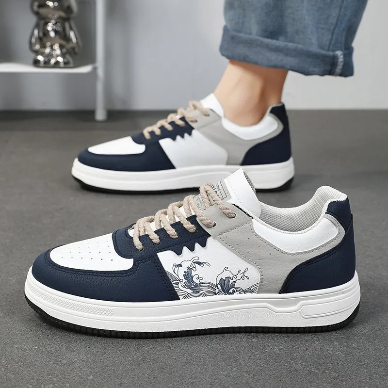 Seasons Men Shoes New Breathable Canvas Shoes Korean Version Versatile White Shoes Casual Board Shoes Blue Free shipping