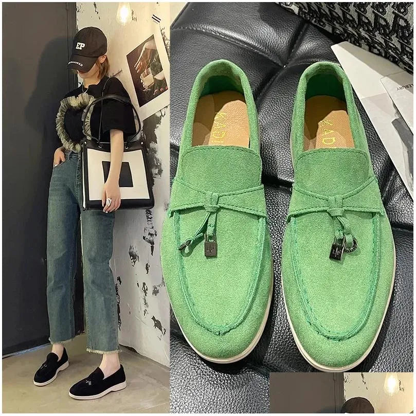 Casual Shoes Designer Womens Luxury Suede Loafers Flat Mens Driving Sports Walking 240611 Drop Delivery Accessories Dhpsi