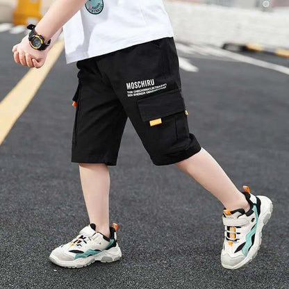 Shorts Baby Boy Shorts Summer Boys Sports Camouflage Loose Shorts Elastic Waist Teen Trousers Children's Clothes 2-14 Years Old 230419