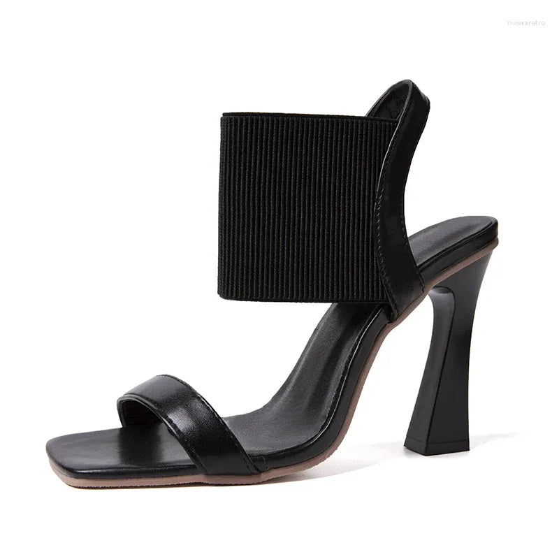 Dress Shoes  Summer Fashion Sandals Square Toe Open Buckle Strap High Heel Casual Outdoor Large Beach 35-42