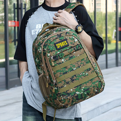 1pc Mens Large Capacity Camouflage Backpack - Durable School & Travel Bag for Hiking, Climbing Adventures - Stylish Outdoor Gear