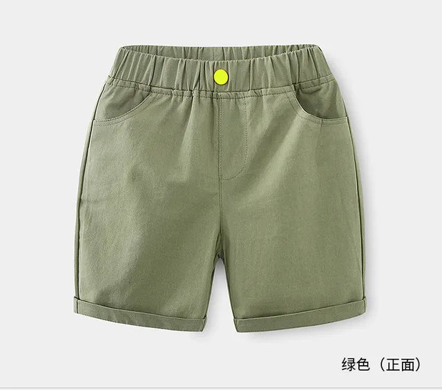 Shorts Summer Fashion 2 3 4 5 6 8 10 Years Simple Design Cotton Sports Pocket Handsome Elastic All Match Shorts For Kids Baby Boys 230220