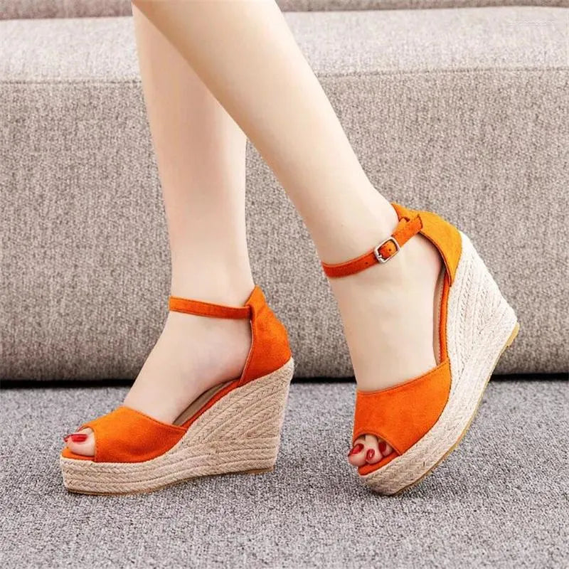 Dress Shoes Fashion Wedges Women Summer Platform High Heel Female Buckle Sandals Sexy Bohemia Style Mujer Women's Size 32-44