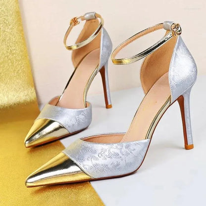 Dress Shoes Satin Luxury Pointed Toe High Heels Women Fashion Designer Sandals Female Party Shallow Elegant Office Pumps Woman