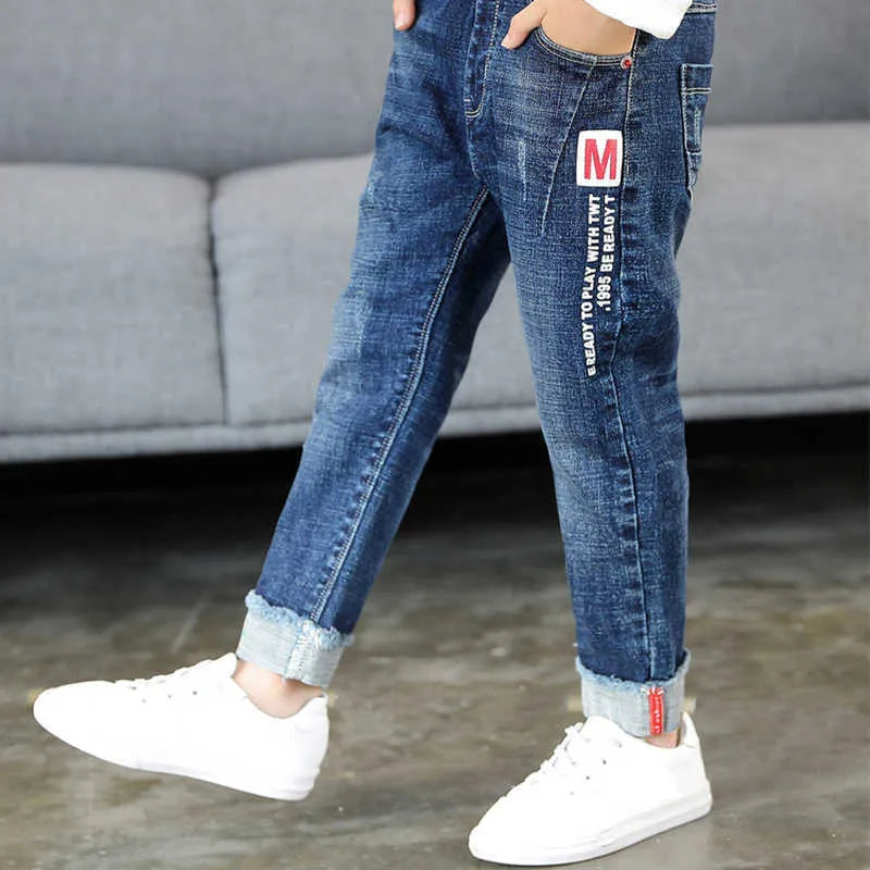 Jeans IENENS For Boys Clothes Kids Cowboy Sports Pants Children Denim Trousers Clothing Boy Bottoms Size 4 5 6 7 8 9 10 11 12 220923