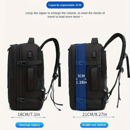 40L Waterproof Backpack - Spacious & Expandable, Flight Approved with Dedicated Laptop Compartment - Perfect for Traveling Adventurers