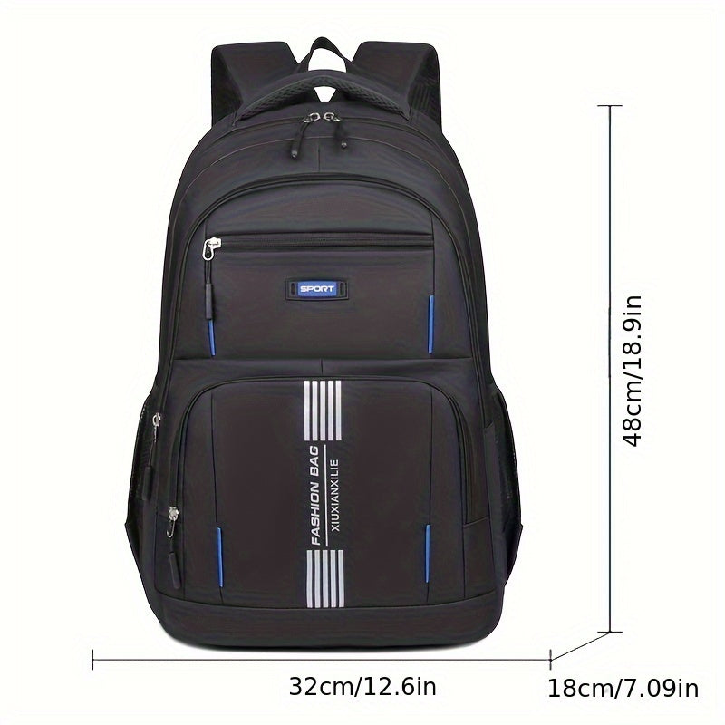 1pc Men's Large Capacity Backpack With Multiple Compartments, Stylish Travel Laptop Storage Backpack