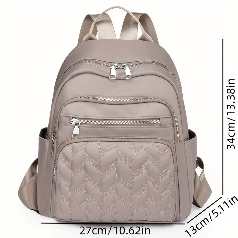 Chic Womens Trendy Backpack - Stylish Casual Design with Eye-Catching Argyle Pattern and Rivet Accent - Perfect Travel Daypack for Fashion-Forward Trendsetters