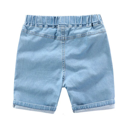 Shorts DE PEACH Summer Baby Boys Jeans Shorts Children Cotton Denim Shorts Toddler Kids Girls Casual Cowboy Short Pants 230220