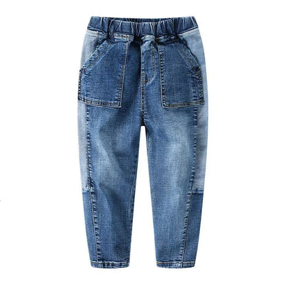 Jeans IENENS Kids Boys Jeans Loose Pants Denim Clothing Children Fashion Boy Casual Bowboy Long Trousers 5-13Y 230320