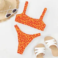 Sexy high waist bikini designer swimwear fashion multicolor leopard print swimsuit for women bikinis