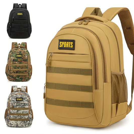 1pc Mens Large Capacity Camouflage Backpack - Durable School & Travel Bag for Hiking, Climbing Adventures - Stylish Outdoor Gear