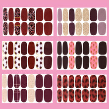 Load image into Gallery viewer, 6 Sheets Full Wraps Nail Polish Stickers,Leopard Printed Self-Adhesive Nail Art Decals Strips Manicure Kits Nail Art DIY Decals For Women Girls Decoration Manicure Design