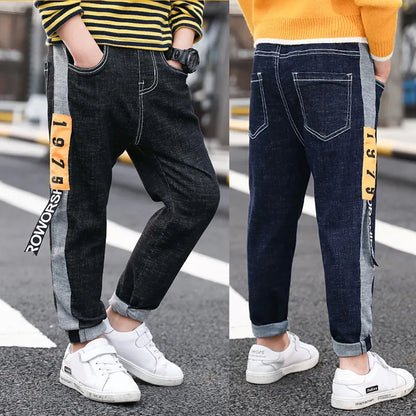 Jeans IENENS Kids Boys Jeans Loose Pants Denim Clothing Children Fashion Boy Casual Bowboy Long Trousers 5-13Y 230320