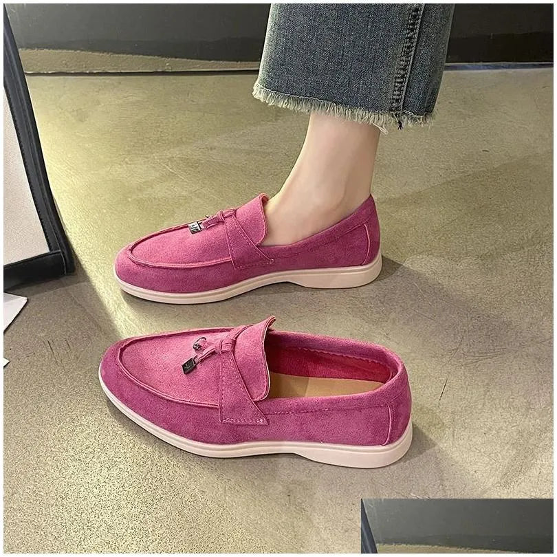 Casual Shoes Designer Womens Luxury Suede Loafers Flat Mens Driving Sports Walking 240611 Drop Delivery Accessories Dhpsi