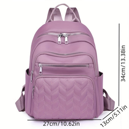 Chic Womens Trendy Backpack - Stylish Casual Design with Eye-Catching Argyle Pattern and Rivet Accent - Perfect Travel Daypack for Fashion-Forward Trendsetters