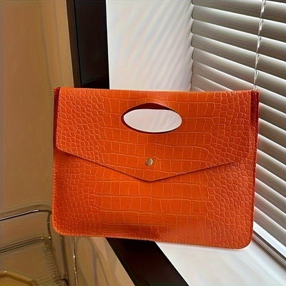 Stylish Crocodile Pattern Envelope Clutch Bag For Women - Trendy Wrist Bag And Coin Purse