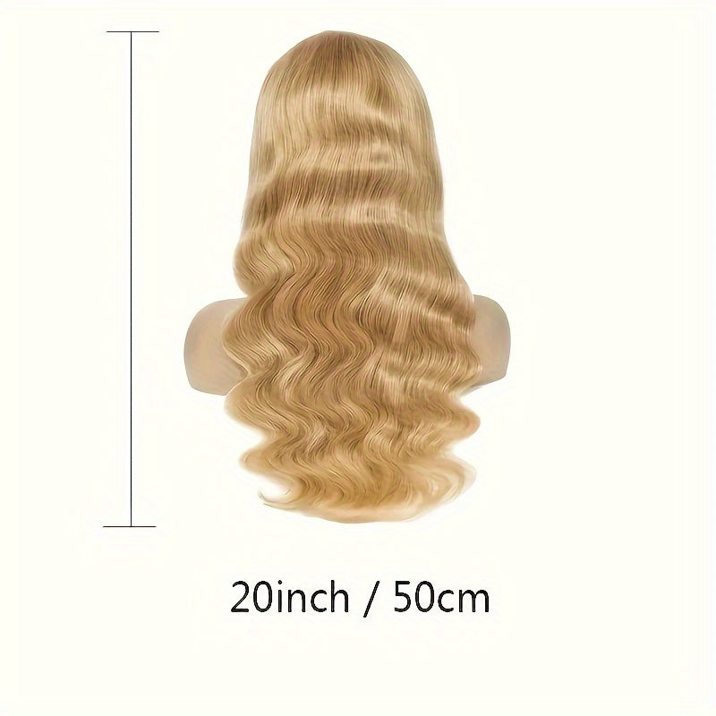 13x6 Ombre Honey Blonde Body Wave Lace Front Wig - 150% Density, Pre-Plucked Bleached Knots, Transparent Lace, Glueless, Elegant Style for African Women