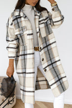 Load image into Gallery viewer, funninessgames Fashion Street Plaid Patchwork Turndown Collar Outerwear